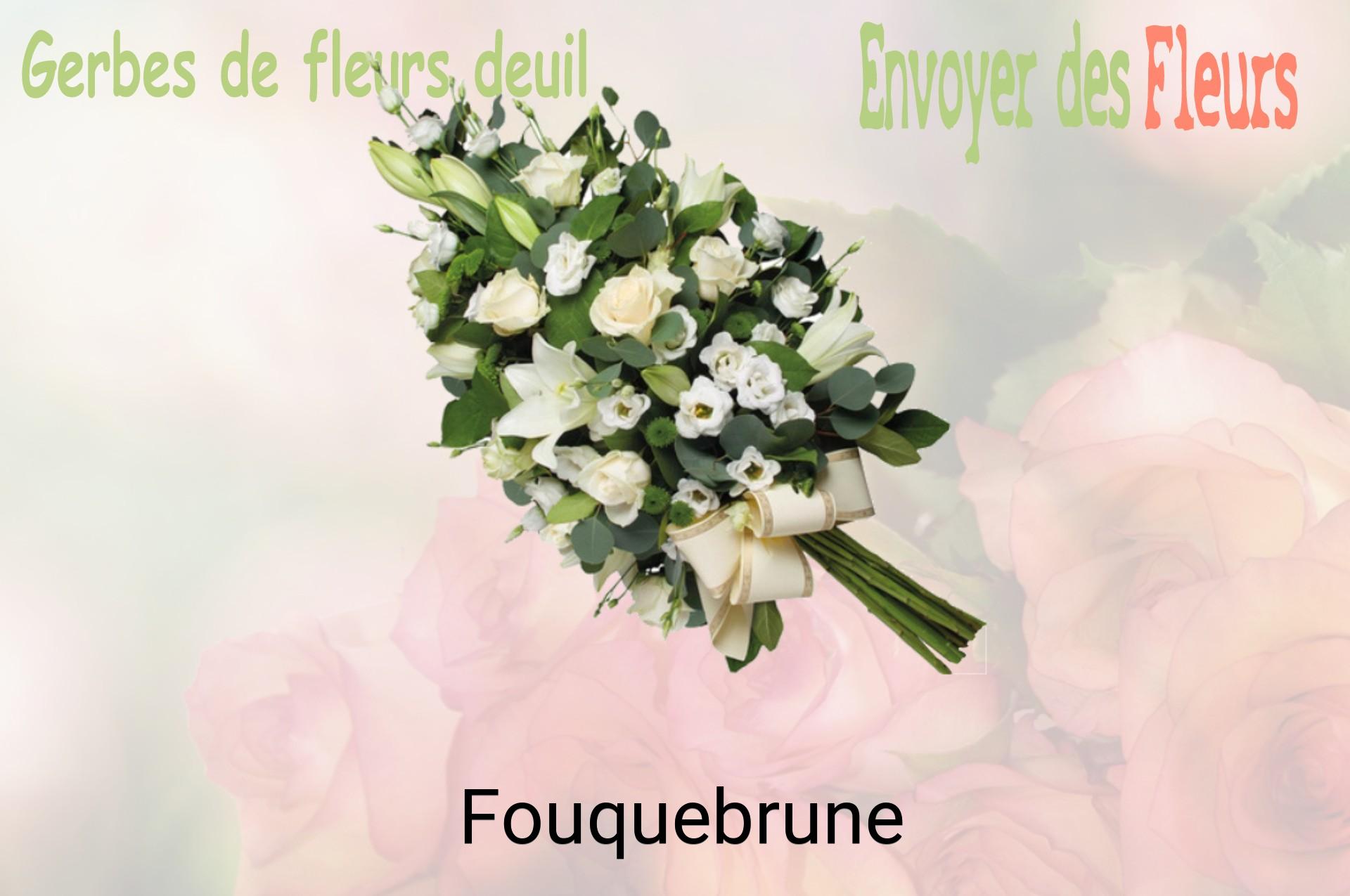 Gerbe de fleurs de deuil livrée à Fouquebrune